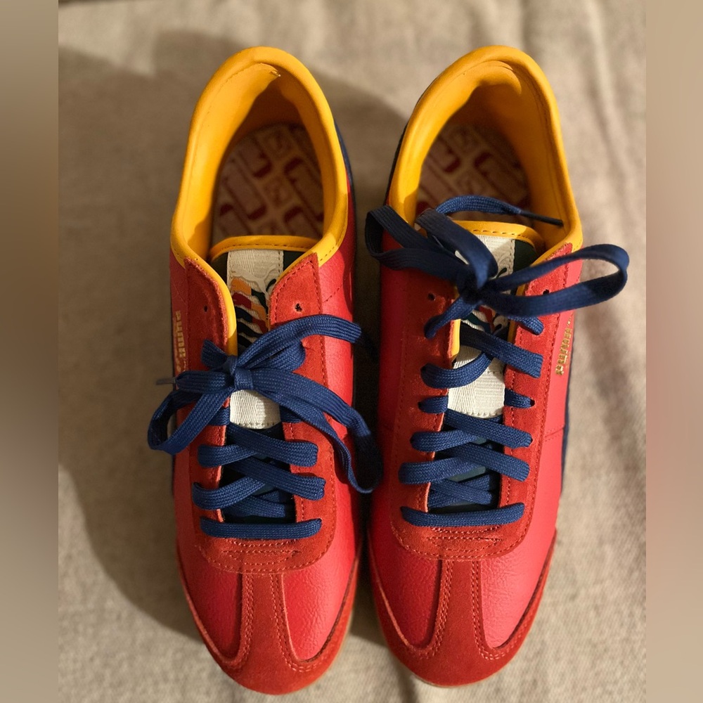 Puma Roma '68 New Heritage Red-Blue-Orange Sneaker's Sz 9.5 - Picture 15 of 15
